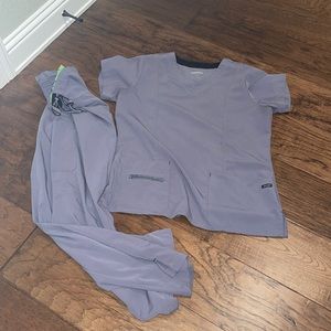Grey jockey scrub set